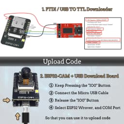 Original ESP32-CAM Camera Module Kit 2.4 GHz WiFi Bluetooth 8MB PSRAM OV2640 Camera Module 66 120 160 Degree 850nm Night Vision