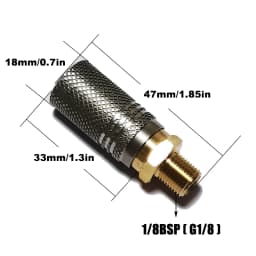 Extended High Pressure Air Fill Charging Valve, 8mm Quick Disconnect Release Adapter Socket 1/8BSPP(G1/8) 8mm Male Nipple