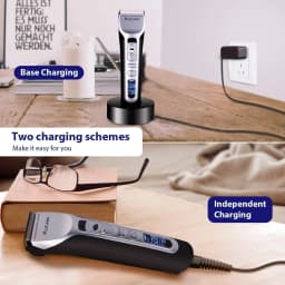 Hair Clipper USB Rechargeable Hair Trimmer Titanium Ceramic Blade LCD Professional Strong Power Salon Hair Cutting Machine
