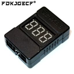 BX100 1-8S Lipo Battery Voltage Tester/ Low Voltage Buzzer Alarm/ Battery Voltage Checker with Dual Speakers for 3.7V 7.4V