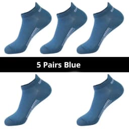 5 Pairs Of Mens Summer Thin Mesh Breathable Mens Polyester Sports Socks Sweat Absorbing Short Socks