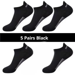 5 Pairs Of Mens Summer Thin Mesh Breathable Mens Polyester Sports Socks Sweat Absorbing Short Socks