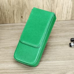 Luxury Genuine Leather 3 Slots Pen Case With Removable Pen Tray Holder Pencil Case Office School Supplies Pouch Creative Gift
