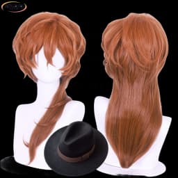 Really High Quality Anime Chuya Nakahara Chuuya Cosplay Wig Heat Resistant Synthetic Hair Wigs + Wig Cap