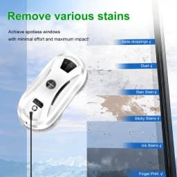 PuRuiKai Basic Window Cleaning Robot 5600Pa Suction, Intelligent Path Planning, Power Failure Protection for Safe Glass Cleaning