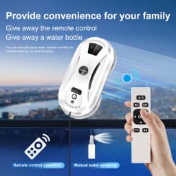 PuRuiKai Basic Window Cleaning Robot 5600Pa Suction, Intelligent Path Planning, Power Failure Protection for Safe Glass Cleaning
