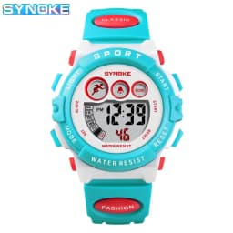 SYNOKE Student Sport Watches For Kids Colorful Electronic Watches Waterproof Clock Children Digital Watch For Boys Girls