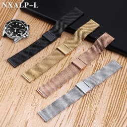 1.0 Milanese Mesh Loop Stainless Steel Watch Band Bracelet 18mm 20mm 22mm 24mm Bracelet 3mm Thickness Strap for DW for Omega