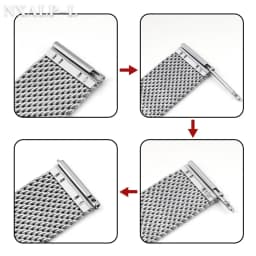 1.0 Milanese Mesh Loop Stainless Steel Watch Band Bracelet 18mm 20mm 22mm 24mm Bracelet 3mm Thickness Strap for DW for Omega