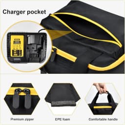 (CASE ONLY) Impact Driver Bag Case Compatible with DEWALT 20V MAX XR DCF900P1 DCF900B DCF891B DCF961B DCF899B Cordless Impact