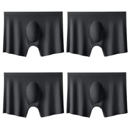 4PCS/Lot Men Panties Mens Ice Silk Seamless Sexy Underwear Solid Ultra-thin Breathable Boxer Shorts Male Underpants Boxershorts
