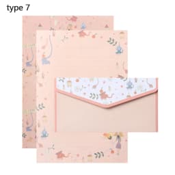 6Pcs Differrent Design Writing Paper With 3Pcs Envelopes Cartoon Pattern Vintage Floral Letter Stationery School Office Supplies