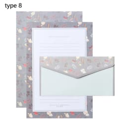 6Pcs Differrent Design Writing Paper With 3Pcs Envelopes Cartoon Pattern Vintage Floral Letter Stationery School Office Supplies