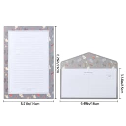 6Pcs Differrent Design Writing Paper With 3Pcs Envelopes Cartoon Pattern Vintage Floral Letter Stationery School Office Supplies