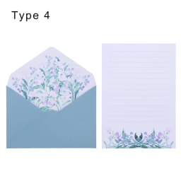 6Pcs Differrent Design Writing Paper With 3Pcs Envelopes Cartoon Pattern Vintage Floral Letter Stationery School Office Supplies