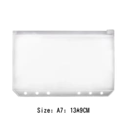 A5 A6 A7 6-Hole Binder Pockets Waterproof PVC Cash Budget Envelopes Zipper Binder Pouches for Notebook Planner Journey Binders