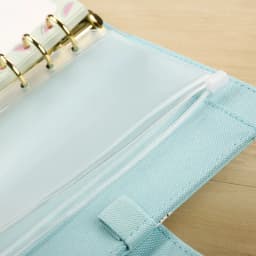 A5 A6 A7 6-Hole Binder Pockets Waterproof PVC Cash Budget Envelopes Zipper Binder Pouches for Notebook Planner Journey Binders