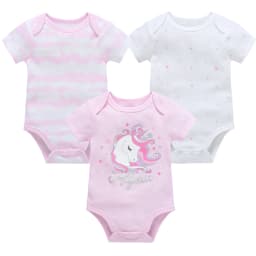 3/6 pcs a lot Baby Girls Clothes  pour nouveaux Cotton Short Sleeve Girl Bodysuit 0-12 Months Newborn Boys Clothing Toddler