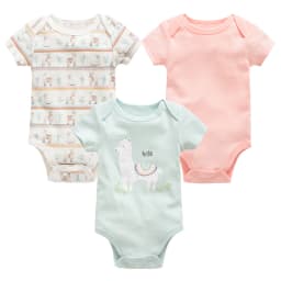 3/6 pcs a lot Baby Girls Clothes  pour nouveaux Cotton Short Sleeve Girl Bodysuit 0-12 Months Newborn Boys Clothing Toddler