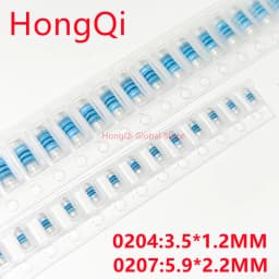 50PCS SMD MELF Resistor 0204 1R 1.5R 2R 10R 15R 47R 100R 330R 1K 2K 4.7K 10K 100K 150K 220K 820K 1M Cylindrical Resistance