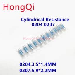 50PCS SMD MELF Resistor 0204 1R 1.5R 2R 10R 15R 47R 100R 330R 1K 2K 4.7K 10K 100K 150K 220K 820K 1M Cylindrical Resistance