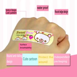120Pcs/lot Cartoon Animal Pattern Children's Catch Plaster Patch First-Aid Children Strip Emergency Kit Wound Plaster Patches