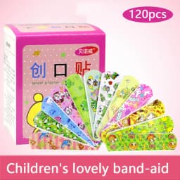 120Pcs/lot Cartoon Animal Pattern Children's Catch Plaster Patch First-Aid Children Strip Emergency Kit Wound Plaster Patches