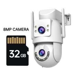 Jooan 4K 8MP HD Wifi PTZ Camera Outdoor 5G Wifi Dual Lens Security IP Cameras 5X Zoom AI Tracking ONVIF CCTV Surveillance Camera