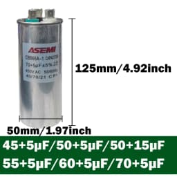 CBB65 450V AC Motor Capacitor Air Conditioner Compressor Start Capacitor 60uF+5uF 25+5uf 30+2uf 35+5uf 40+5uf