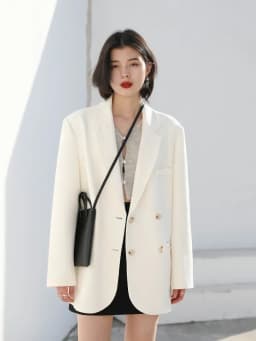 CHIC VEN 2026 Fashion Women's Blazer Office Lady Long Sleeve Double-breasted Mid-length Casual Coat Ladies Outerwear Stylish Top