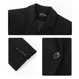 CHIC VEN 2026 Fashion Women's Blazer Office Lady Long Sleeve Double-breasted Mid-length Casual Coat Ladies Outerwear Stylish Top
