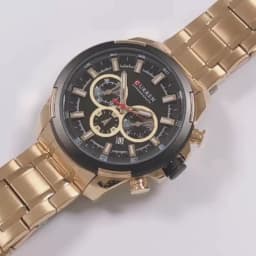 CURREN Men’s Watches Top Brand Big Sport Watch Luxury Men Military Steel Quartz Wrist Watches Chronograph Gold Design Male Clock