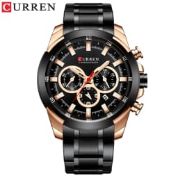 CURREN Men’s Watches Top Brand Big Sport Watch Luxury Men Military Steel Quartz Wrist Watches Chronograph Gold Design Male Clock