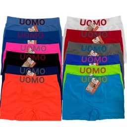 Pack of 12 Uomo Boxer Briefs Size S-M-L-Xl Seamless Underwear Slip Men's Sexy Underpants Bloomers Shorts Underpants. Assortment of Colors, Polyester, Fluorescent