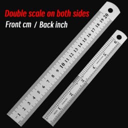 10P 15-30cm Stainless Steel Metal Straight Ruler Precision Double Sided Precision Measuring Tool Scale Metric Ruler Accessories