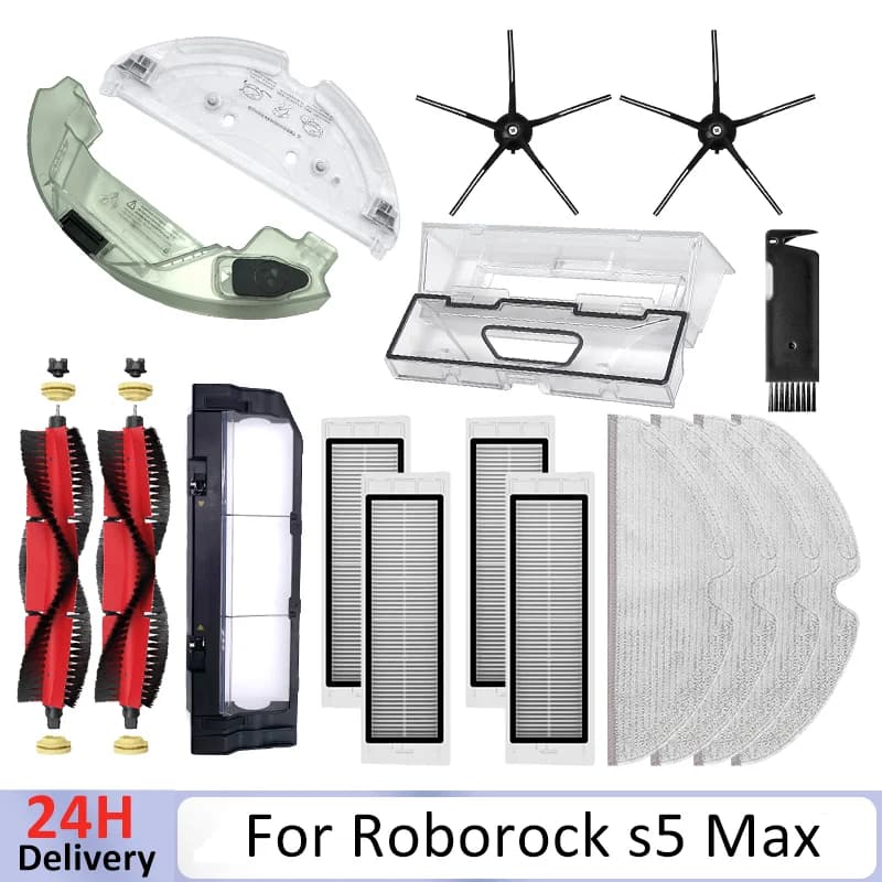 For Roborock S5 Max S6 MaxV S6 Pure Robot Vacuum Cleaner Spare Parts Accessories Main Brush Side Brush Mop Cloth Rag Hepa Filter