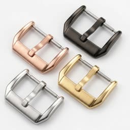 Stainless Steel Middle Brushed Watch Buckle 16mm 18mm 20mm 22mm Silver Rose Gold Black Watchband Strap Clasp Accessories