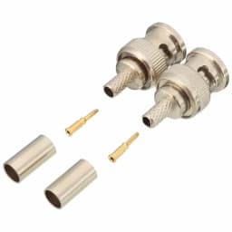 100pcs BNC RG58 RG59 RG60 Male Plug Crimp Connectors for CCTV Camera Connect Anpwoo BNC Communication Converter sercurity IPC