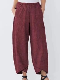 Women Cotton Linen Harem Pants Vintage Printed Wide Leg Trousers Casual Solid Pockets Harajuku High Waist Baggy Pants Joggers