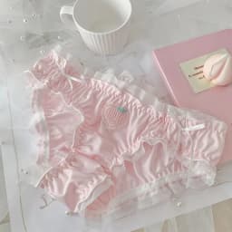 Japanese Style Soft Ice Silk Cute Lovely Sweety Lace Cotton Princess Cosplay Women Underwear Lolita Low Waist Breathable Panties