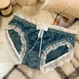 Japanese Style Soft Ice Silk Cute Lovely Sweety Lace Cotton Princess Cosplay Women Underwear Lolita Low Waist Breathable Panties
