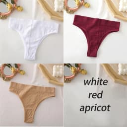 3PCS/Set High Waisted Seamless Women's Panties FINETOO Underwear Women Comfortable Female Underpants Solid Color Pantys Lingerie