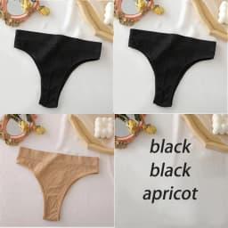 3PCS/Set High Waisted Seamless Women's Panties FINETOO Underwear Women Comfortable Female Underpants Solid Color Pantys Lingerie