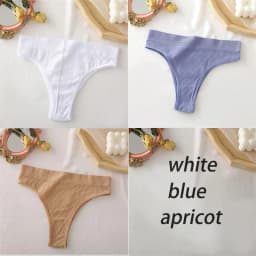 3PCS/Set High Waisted Seamless Women's Panties FINETOO Underwear Women Comfortable Female Underpants Solid Color Pantys Lingerie