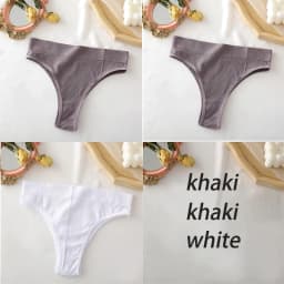 3PCS/Set High Waisted Seamless Women's Panties FINETOO Underwear Women Comfortable Female Underpants Solid Color Pantys Lingerie