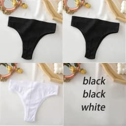 3PCS/Set High Waisted Seamless Women's Panties FINETOO Underwear Women Comfortable Female Underpants Solid Color Pantys Lingerie