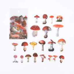 40Pcs/pack Plant Flower Mushroom Ginkgo PET Deco Diary Stickers Scrapbooking Planner INS Decorative Stationery Sticker