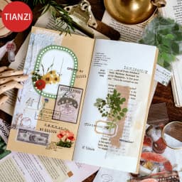 40Pcs/pack Plant Flower Mushroom Ginkgo PET Deco Diary Stickers Scrapbooking Planner INS Decorative Stationery Sticker