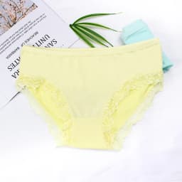 Women's Sexy Panties Lace Cotton Lingerie Briefs Female Underpanties Solid Color Low Waist Girl Cute Underwear Shorts -XL