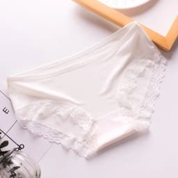 Women's Sexy Panties Lace Cotton Lingerie Briefs Female Underpanties Solid Color Low Waist Girl Cute Underwear Shorts -XL